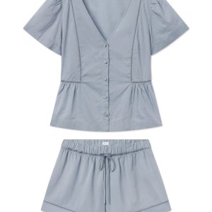 Celeste Shorts Set in Dusty Blue