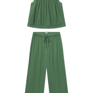 Celeste Tank-Long Set in Comfrey