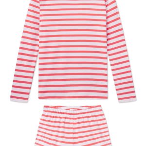 Pima Crew Long-Short Set in Terrace Hull Stripe