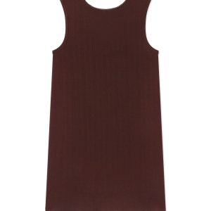 Pointelle Tank Gown in Cocoa