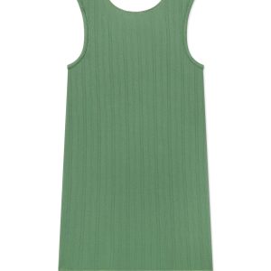 Pointelle Tank Gown in Comfrey