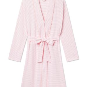 Pima Robe in English Rose Stripe