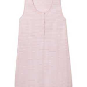Pima Maternity Tank Gown in English Rose Stripe