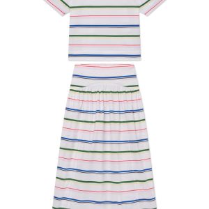 Al Fresco Skirt Set in Multi Color Stripe