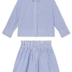 Switch Skirt Set in Diver Blue Bengal Stripe