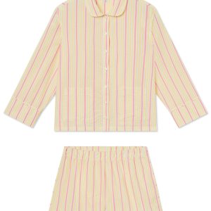 Georgie Pocket Shorts Set in Zest Coastline Seersucker