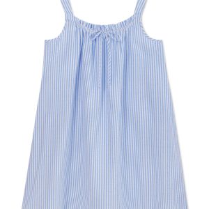 Alice Nightgown in Blue Seersucker