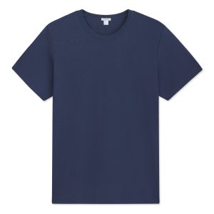 Men's Pima Crewneck Tee in Navy