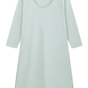 Pima Long Sleeve Nightgown in Parisian Green