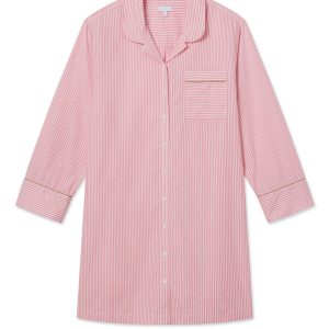 Poplin Piped Nightgown in Gelato Riviera Stripe