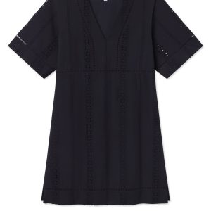 Cafe Dress in Black Eyelet