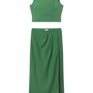 Flute Skirt Set in Palm