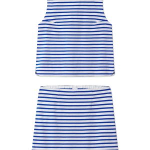 Stroll Skirt Set in Diver Blue Tricot Stripe