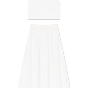 Terrace Skirt Set in White
