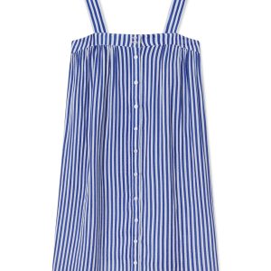 Hamptons Nightgown in Lapis Stripe Gauze