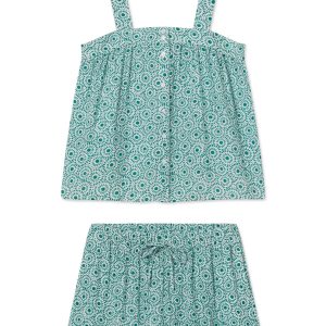 Hamptons Shorts Set in Opulent Dot Gauze