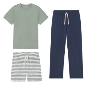 Men's Pima Sleep Bundle in English Ivy Gulf Stripe