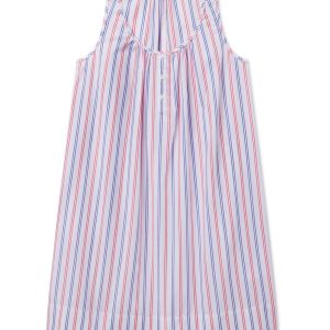 Poplin Frankie Nightgown in Lapis Confection Stripe
