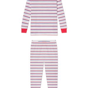 Kids Long-Long Set in Lapis Bicolor Tidal Stripe