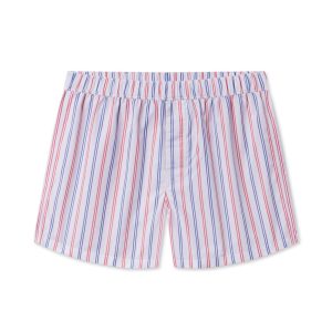 Men's Poplin Boxer in Lapis Confection Stripe