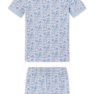Kids Shorts Set in Delft Blue Garden Floral
