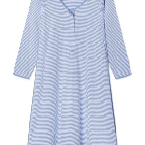 Pima Maternity Long Sleeve Nightgown in Hydrangea