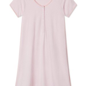 Pima Maternity Nightgown in English Rose Stripe