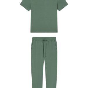 Men's Bamboo Lounge Set in Fairway Green