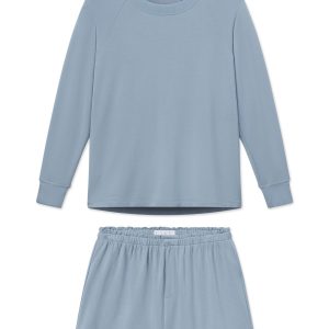 Relax Shorts Set in Dusty Blue