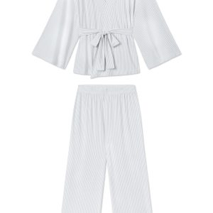 DreamModal® Kimono Pajama Set in Fog