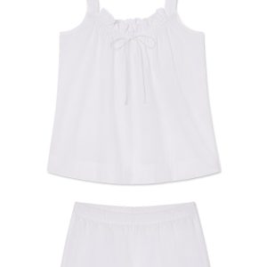 Alice Shorts Set in White Seersucker