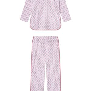 Pima Long-Long Set in Light Camellia Posy