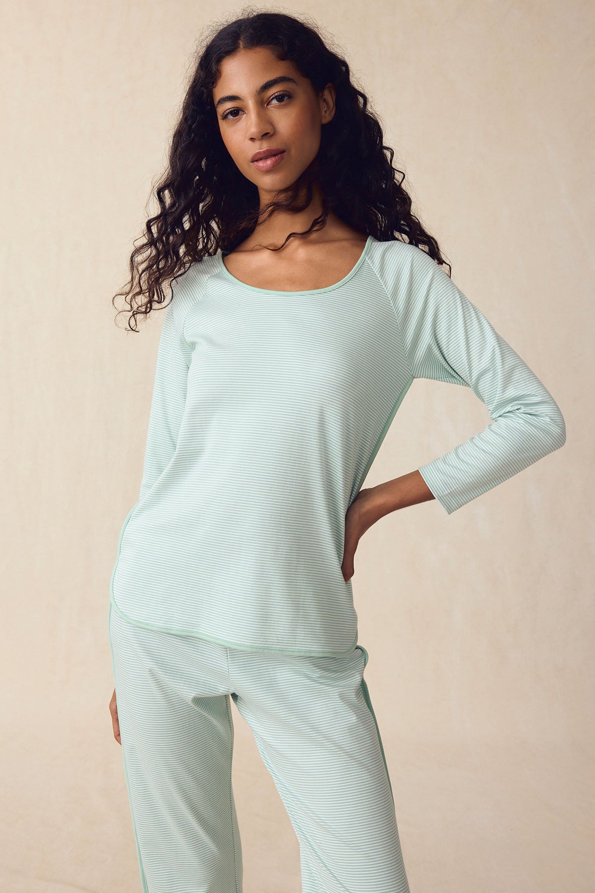 Pima Long-Long Set in Parisian Green - Image 2