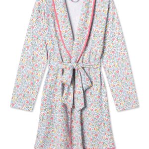 Pima Short Robe in Elizabeth Floral